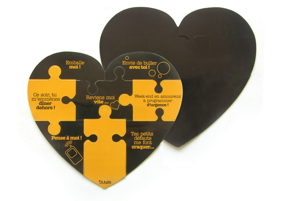 Heart Shape Magnetic promotional puzzle
